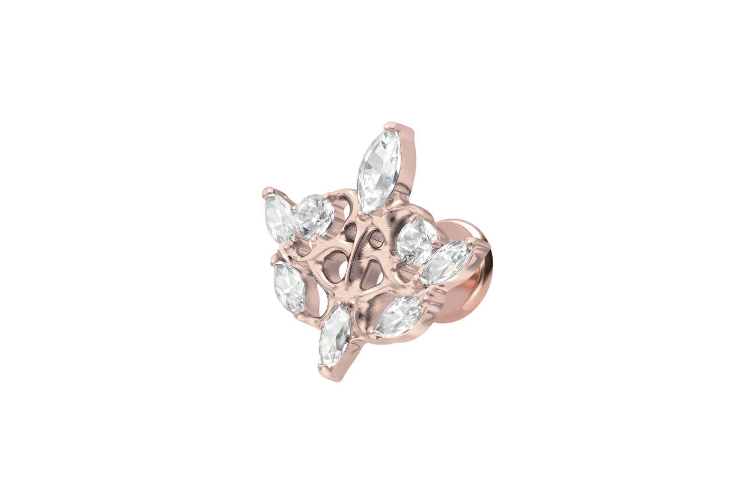 Titan Labret Piercing mit Innengewinde GOTISCHES DESIGN